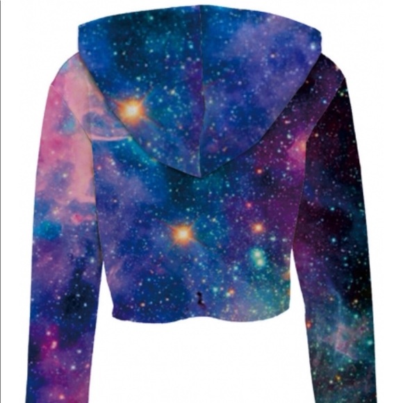 Tops - 💙💜Galaxy Cropped Hoodie 💜💙